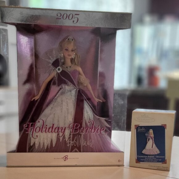 2005 Holiday Barbie by Bob Mackie with Ornament (NRFB)